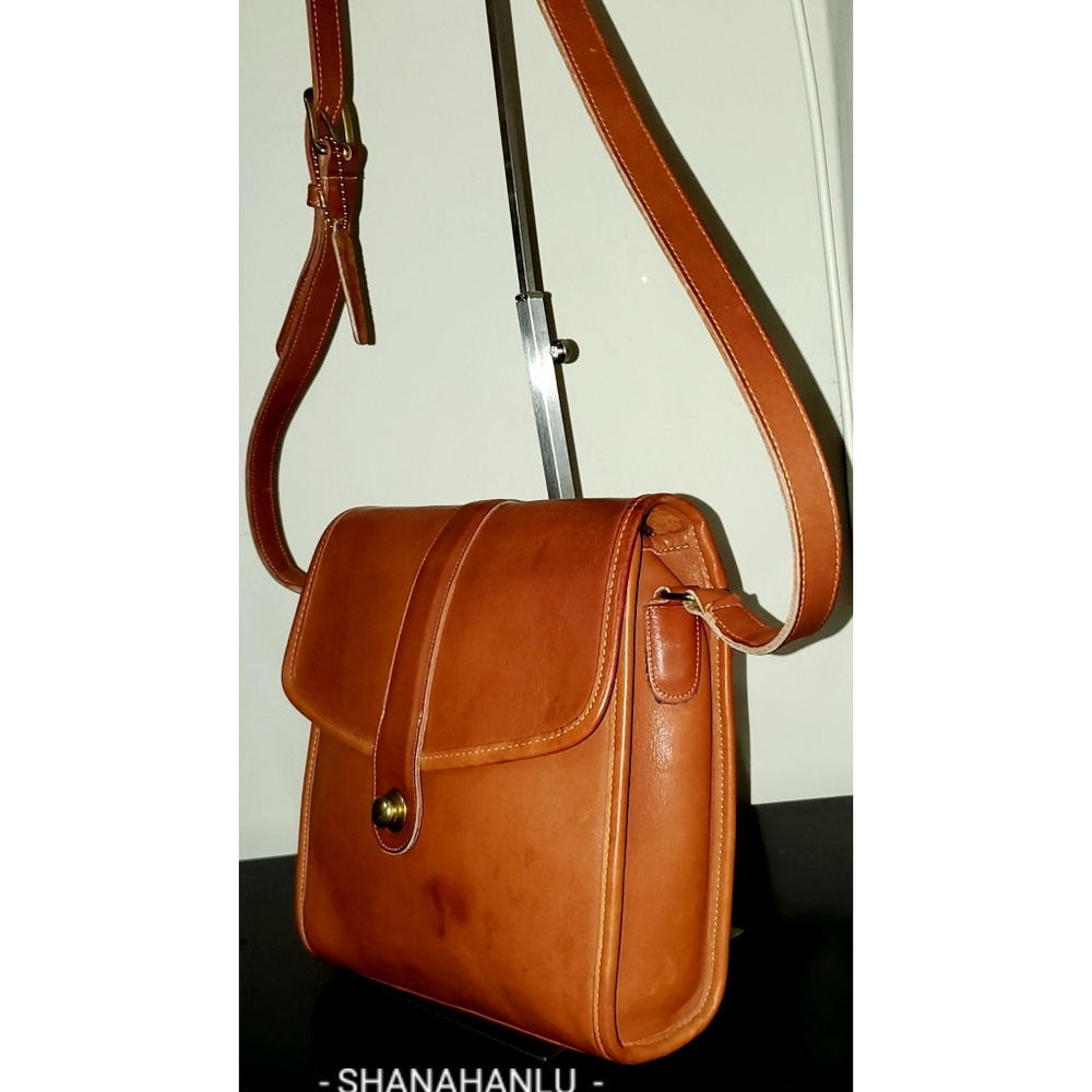 Coach VTG British Tan Leather #5731 RARE Crossbody - Picture 5 of 13